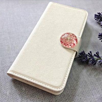 Dried Flower iPhone 6 wallet case, iPhone 6 plus wallet case, iPhone 5 5s wallet case