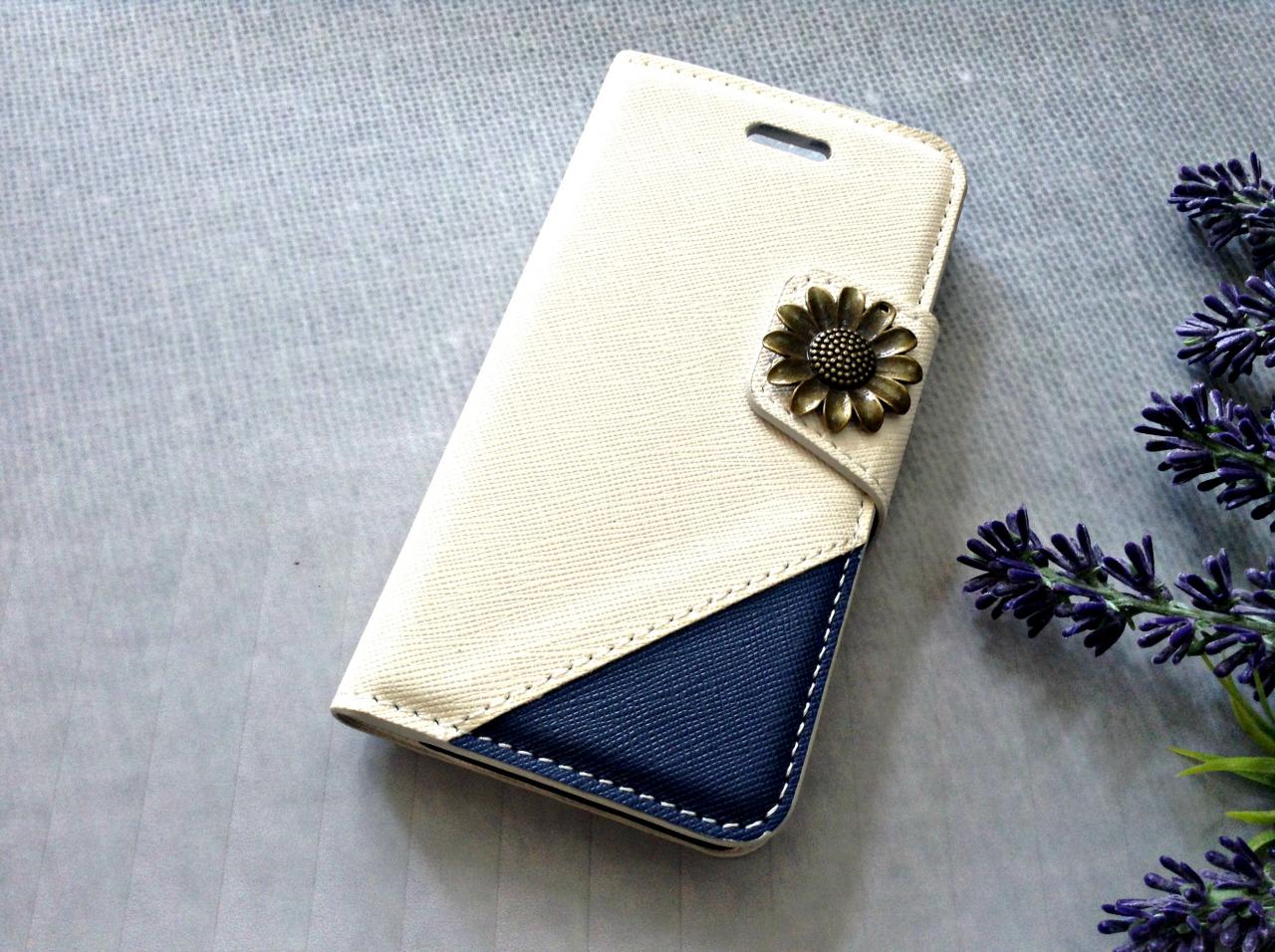 Flower Iphone 5 5s Wallet Case, Iphone 5s Case, Iphone 5 Case