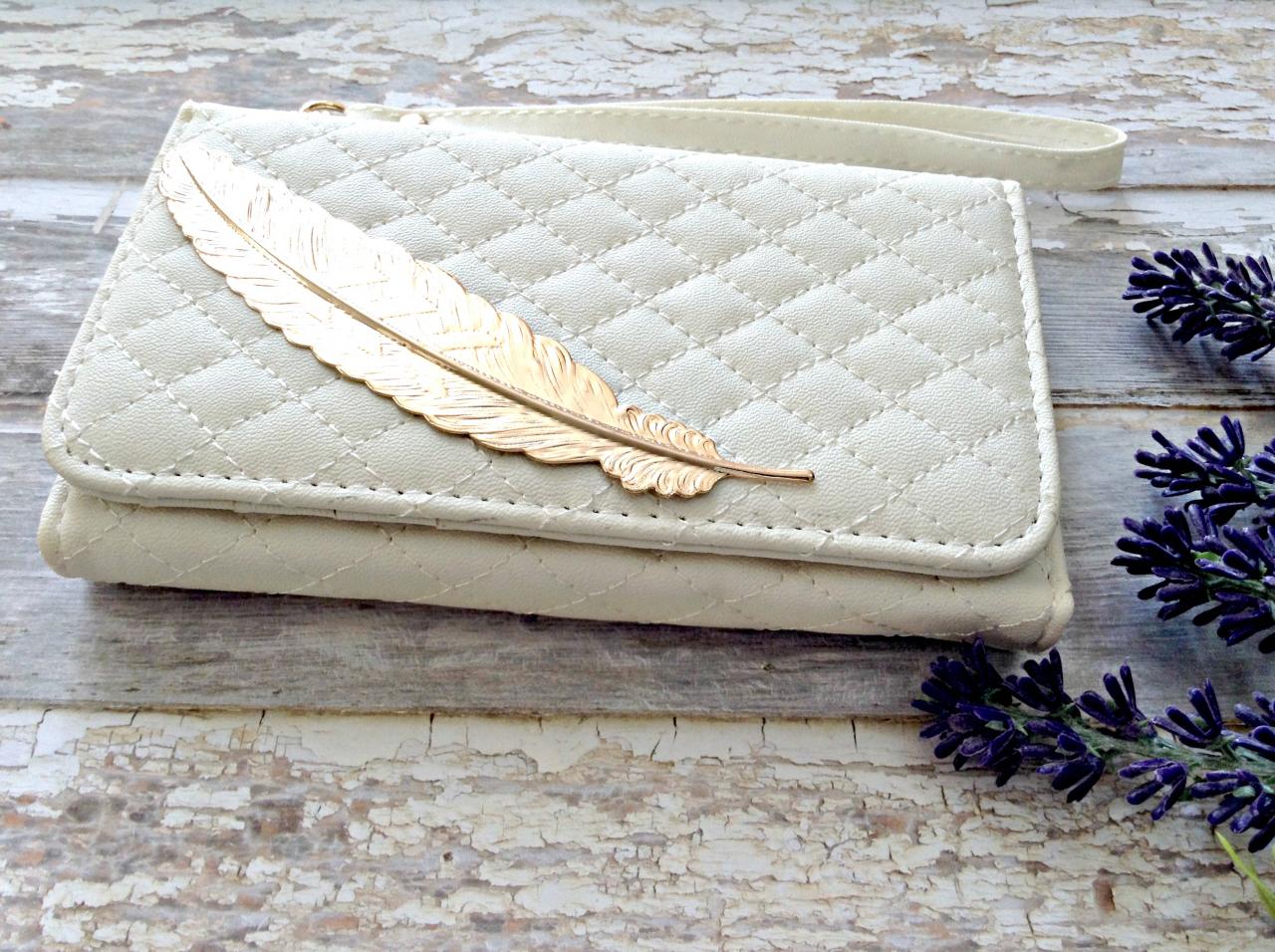 Feather Iphone 6 Wallet Case, Iphone 6 Plus Wallet Case, Iphone 5 5s 5c Wallet Case, Samsung Galaxy S5 S4 S3 Wallet Case, Samsung Galaxy Note 4